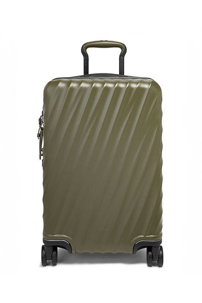 Medium Expandable Checked Luggage 66 cm | Olive Texture