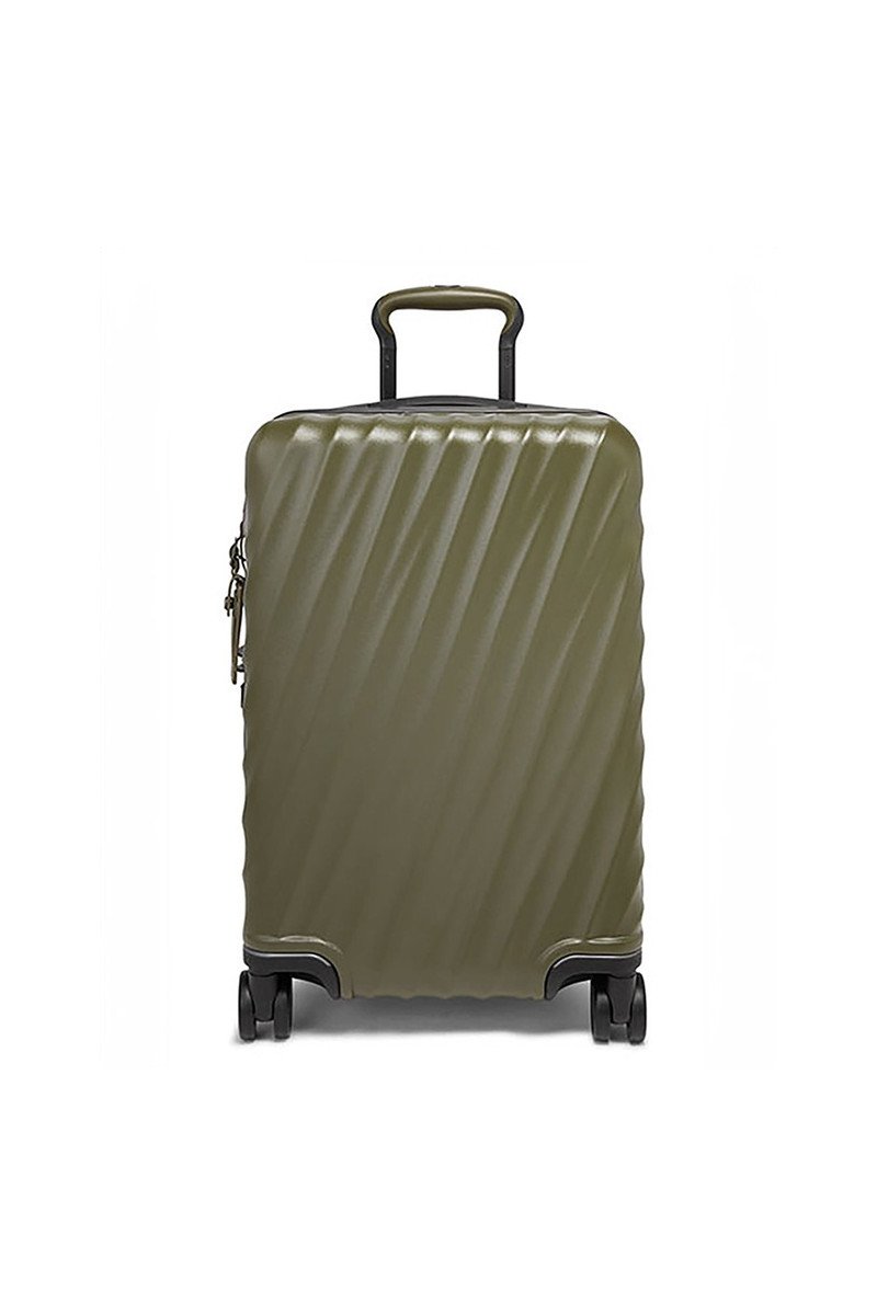 Medium Expandable Checked Luggage 66 cm | Olive Texture