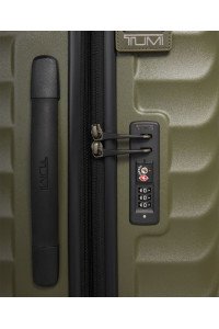 Medium Expandable Checked Luggage 66 cm | Olive Texture